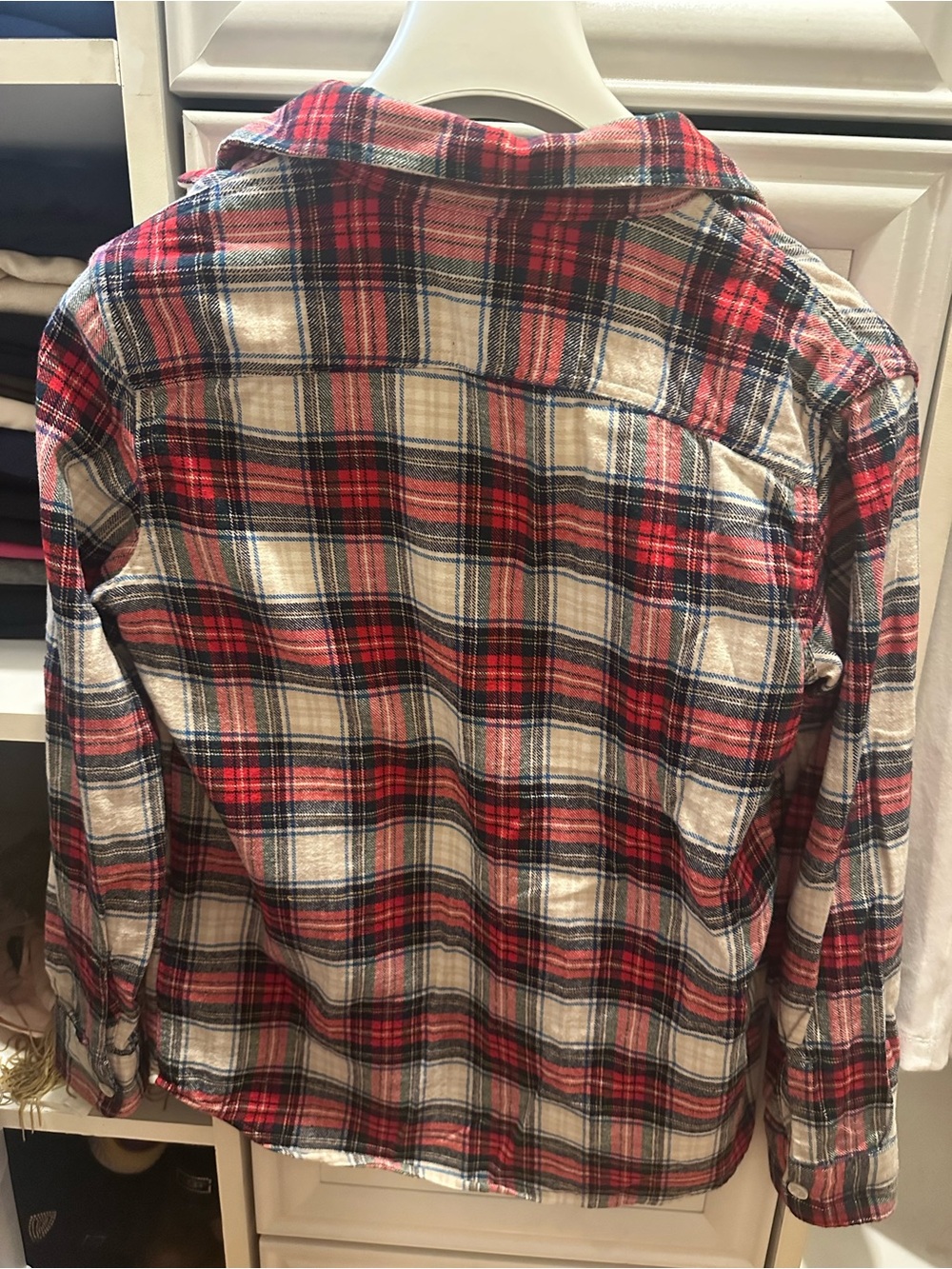 GAP Blue and Cream Plaid Shirt